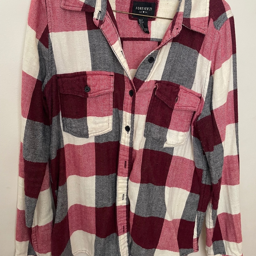 Plaid button down shirt